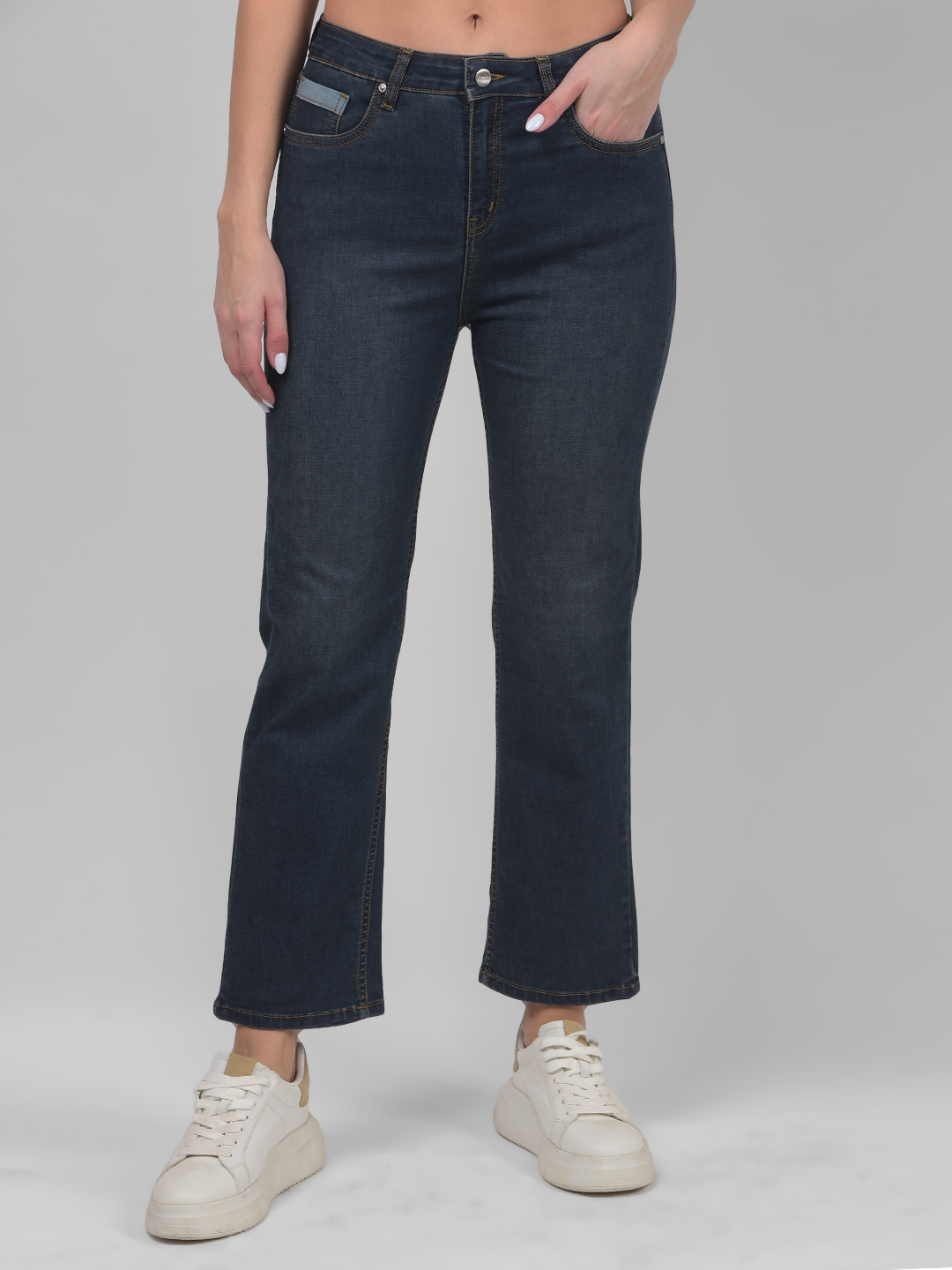 Numero Uno Women Solid Dark Blue Jeans